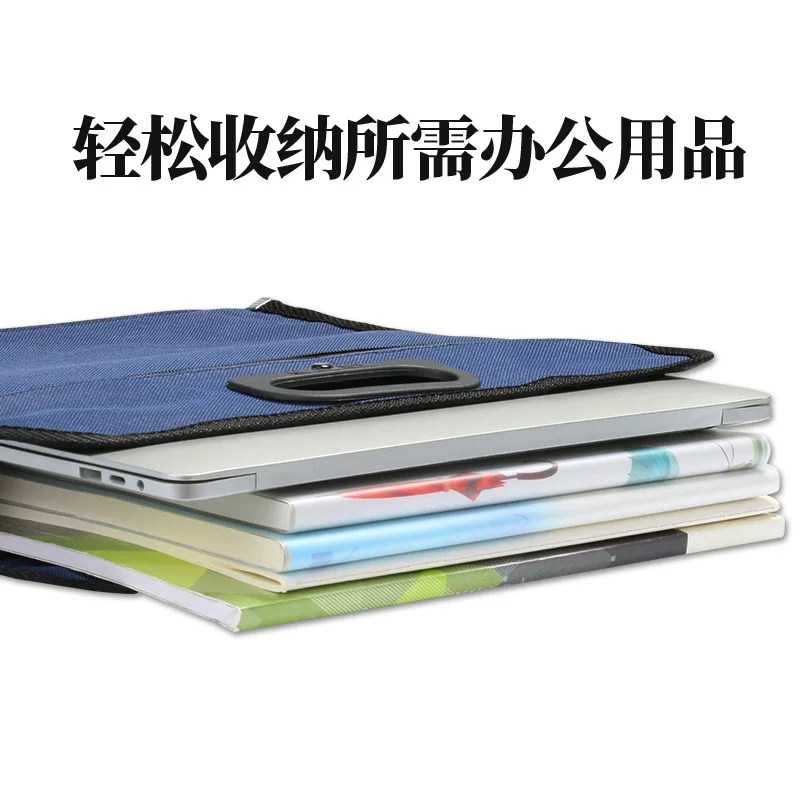 Waterproof Briefcase Canvas Portable High Capacity A4 Document Bag Men\'s Meeting File Organize Package Business Storage Handbags