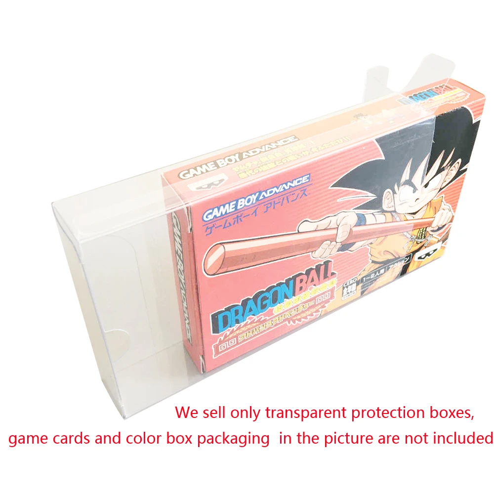 Clear transparent box For GBA Japan version JP  game card color box plastic  PET Protector  collection storage protective box