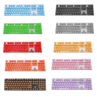 104 Pcs DIY Mechanical Keyboard Keycaps Set OEM Backlit Single Color ABS Pink White Key Cap for 61/87/104 Key Cherry MX Keycap