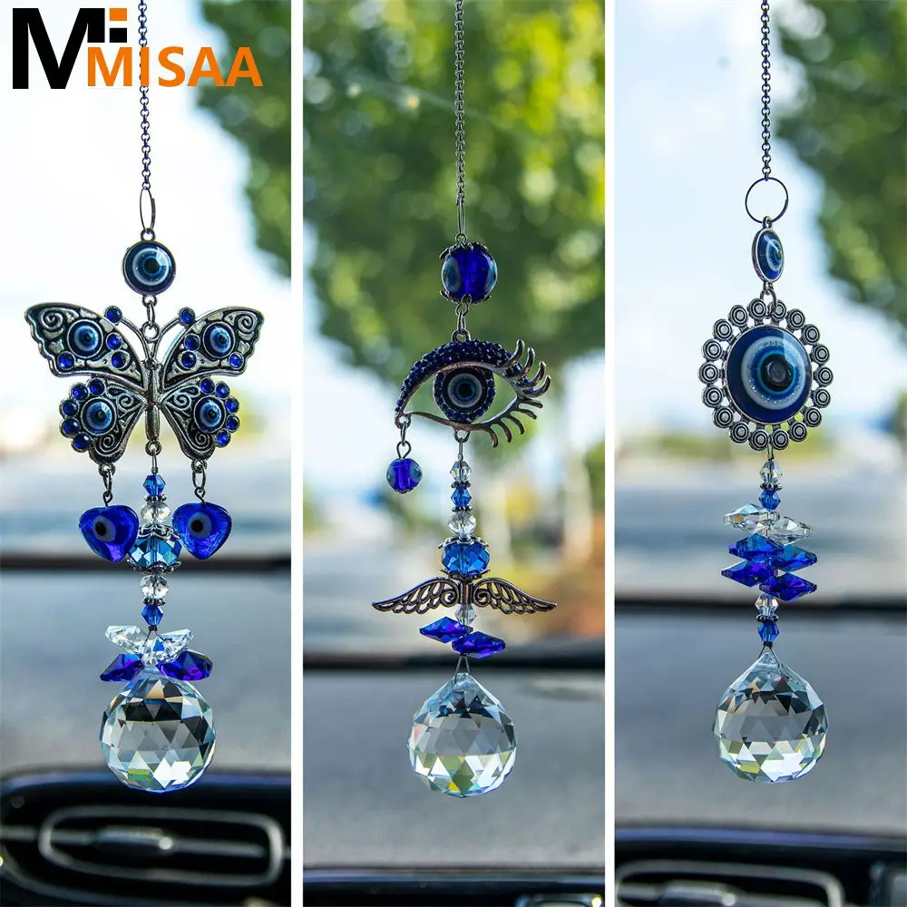 Sun Catcher Beautiful Unique Iridescent Eye-catching Sparkling Best-selling Captivating Blue Eye Pendant Crystal Pendant Crystal