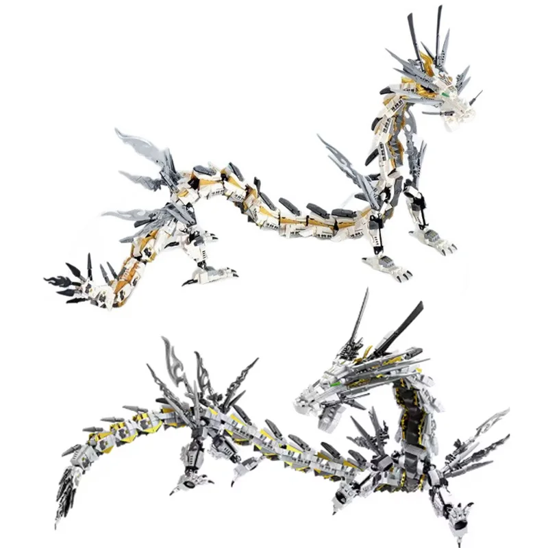 

Movie Series Mecha Dragon Model Building Blocks Creative Animal Assembled Educational Collectible Ornaments Toy Bricks Boy Gifts