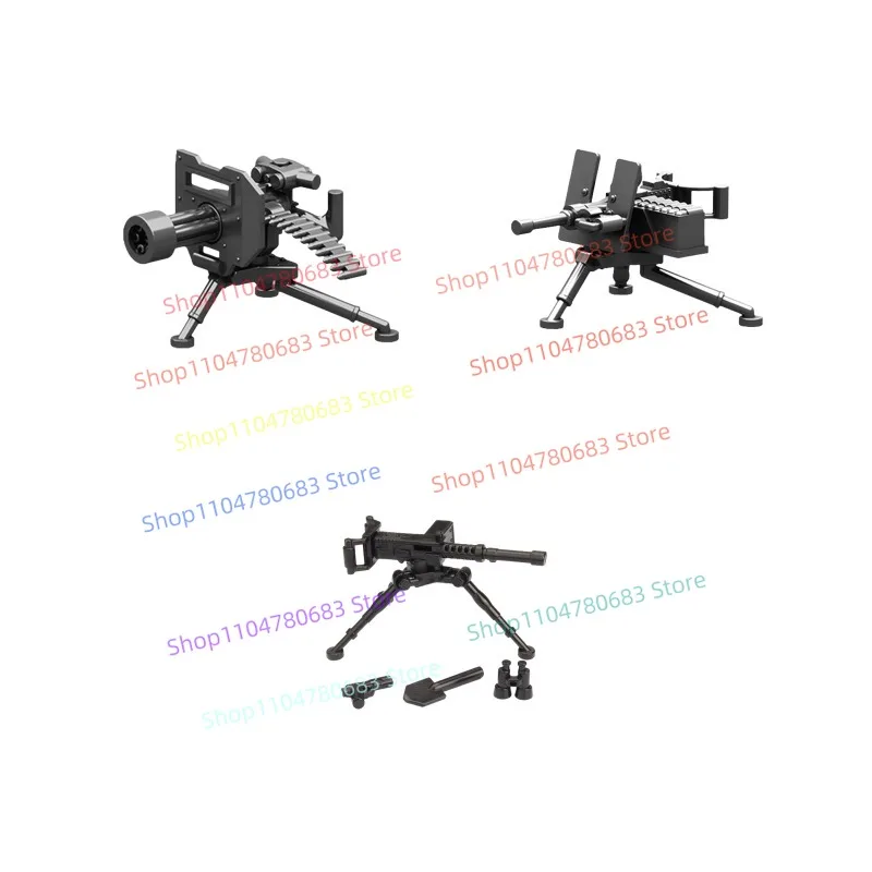 MOC الملحقات العسكرية جاتلينج M2 رشاش بنة التجمع لعبة مجسمة أنيمي الكرتون هدية تحصيل الديكور