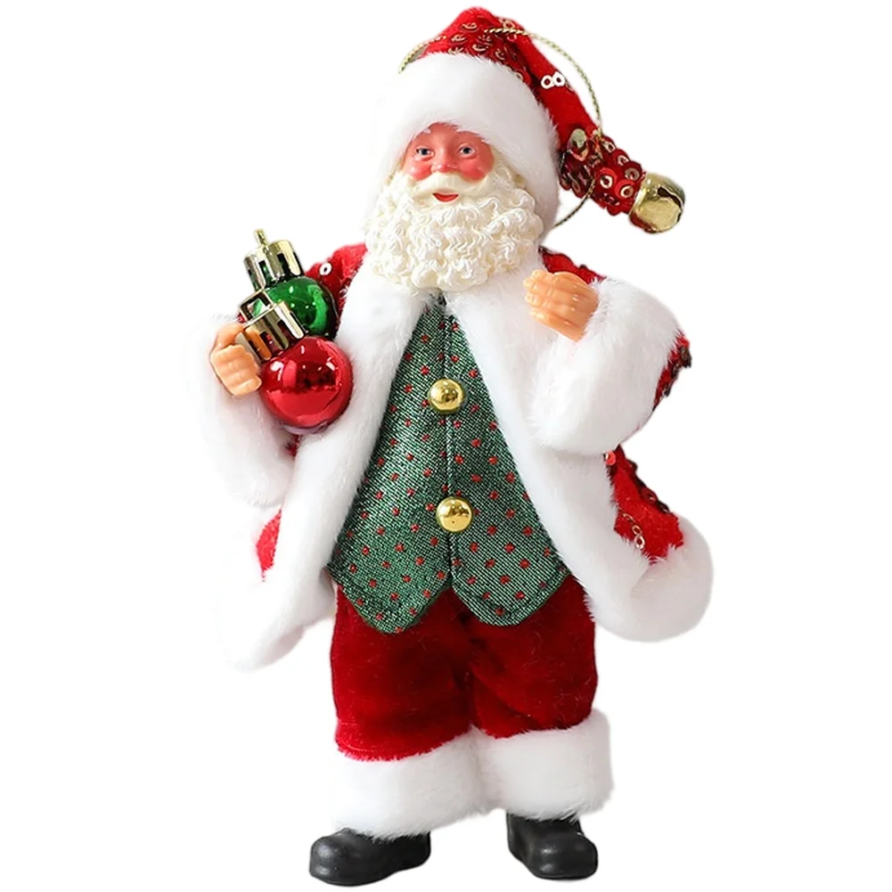 

1PC Pendant 10*18*6cm DIY Christmas Decoration Fabric Christmas Santa Claus Hanging Ornaments DIY Holiday Decor For Tree Indoor