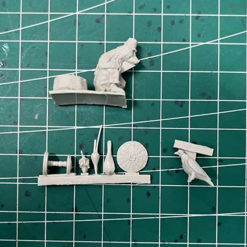 1/35 Scale Resin Animal Model Building Kits Micro Scene Accessories Monkeys and Small Animals Unassembled and Unpainted N1520