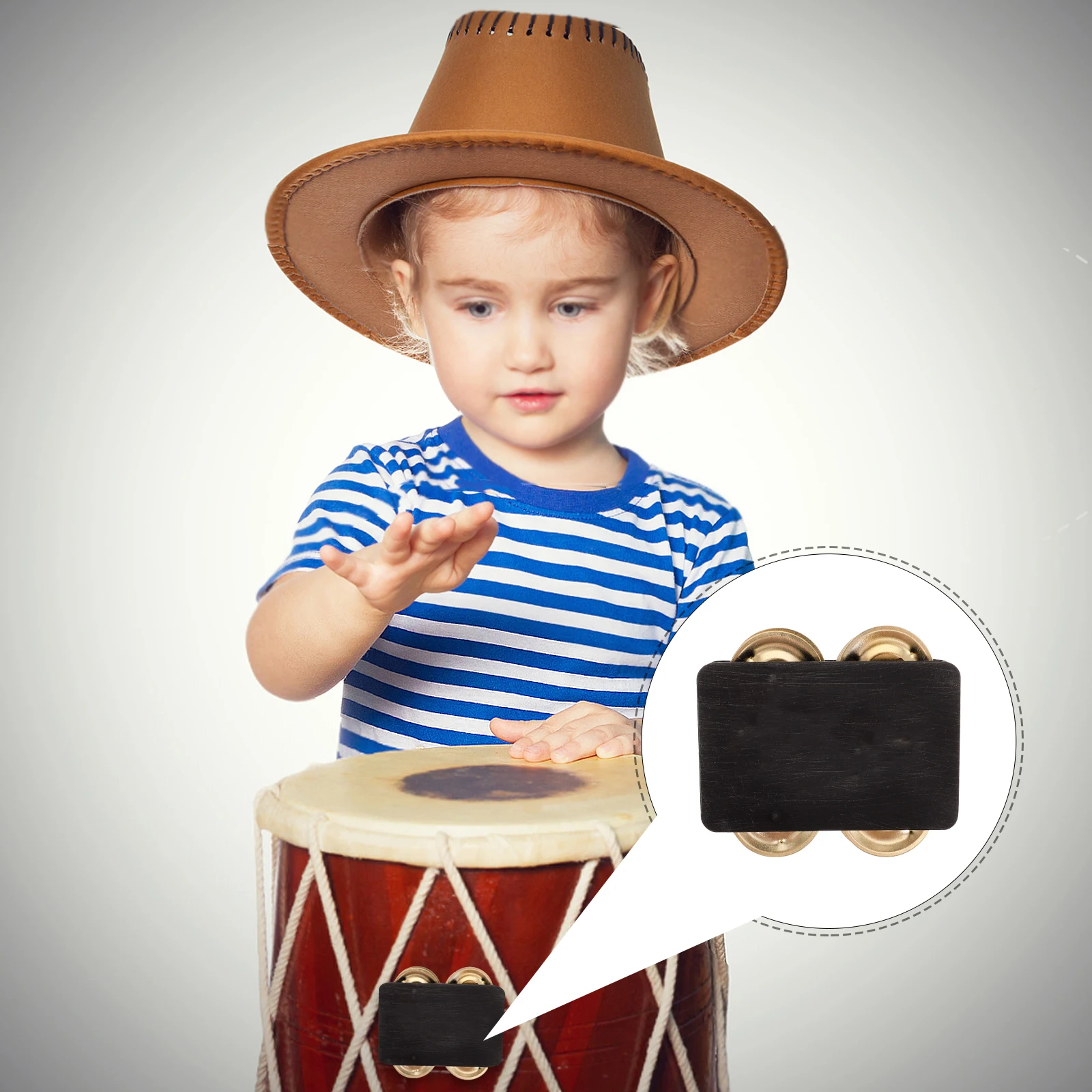 

Cajon Tambourine Kids Stage Performance Percussion Instrument Large Medium Small Bell Plate Rhythm Toy Drum Accessories