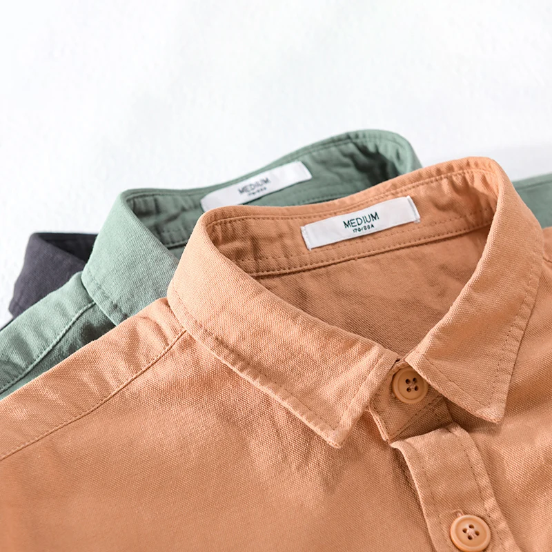 100% Cotton Italy Style Short-sleeve Quality Shirt Men Brand Trend Comfortable Top Clothes Plus Size 3 Color Chemise Homme