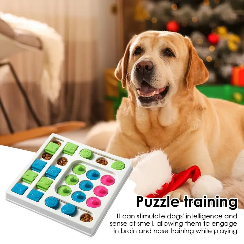 

Dog Puzzle Toys For Smart Dogs Slow Feeder Interactive Puppy Food Slowly Eating Bowl Pet Training Game