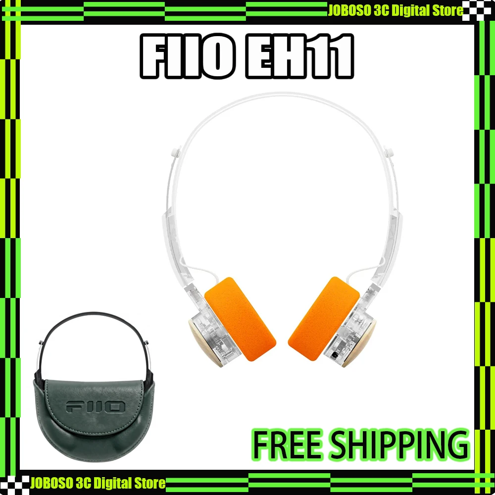 

Беспроводные Bluetooth-наушники FiiO EH11 Retro с полноразмерной конструкцией, 40-мм динамическим драйвером и механическим корпусом