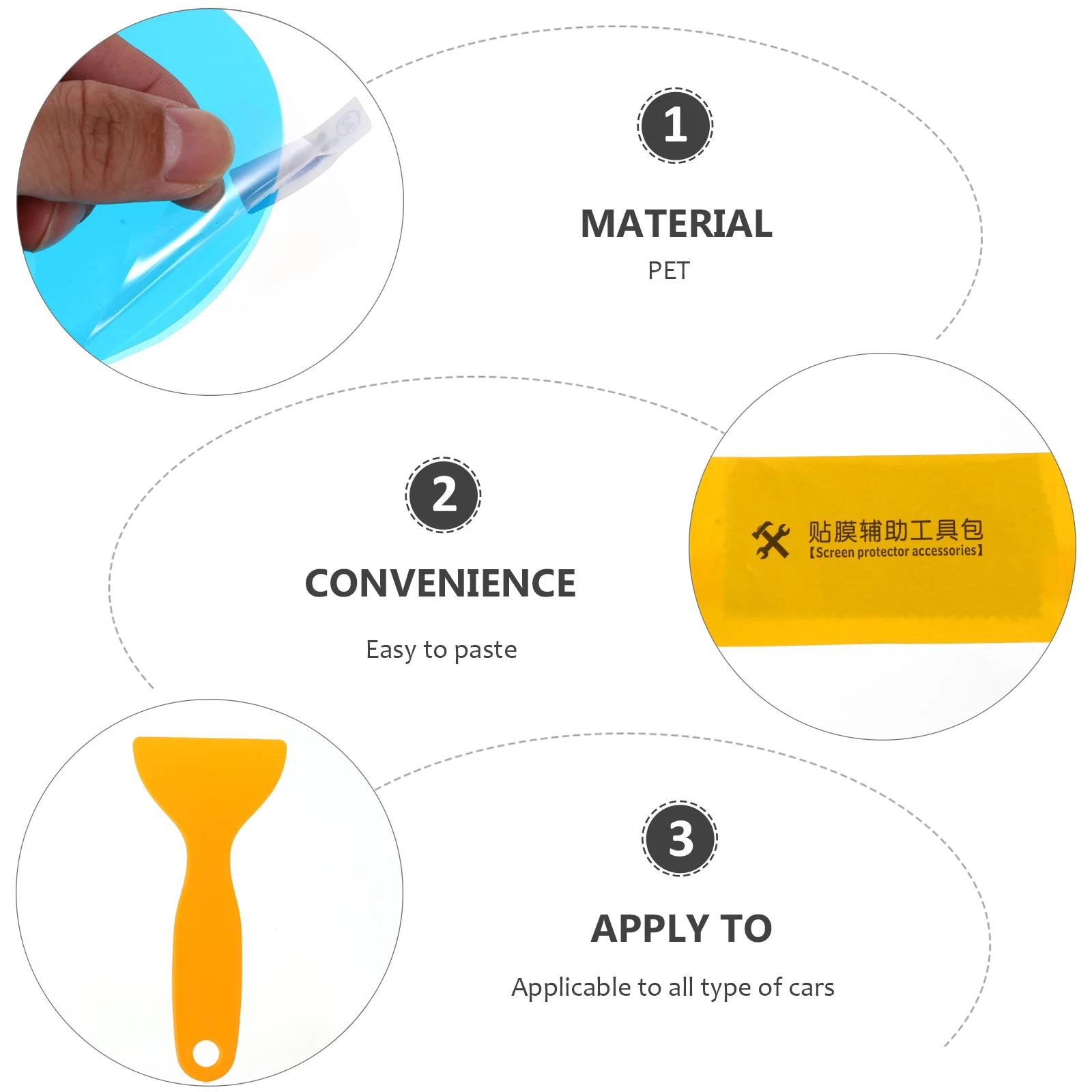 

8pcs Rearview Mirror Car Rainproof Film Fog Protector Anti Scratch Window Pet Protection Anti Glare Shield Visibility Driving