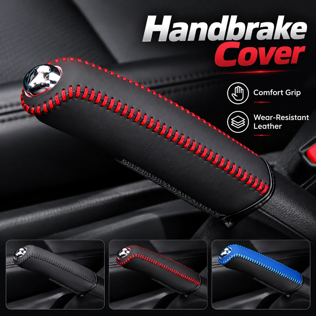 Artificial Leather Car Handbrake Cover Protective Sleeve Hand Brake Protector Universal Interior Auto Accessory Decoration