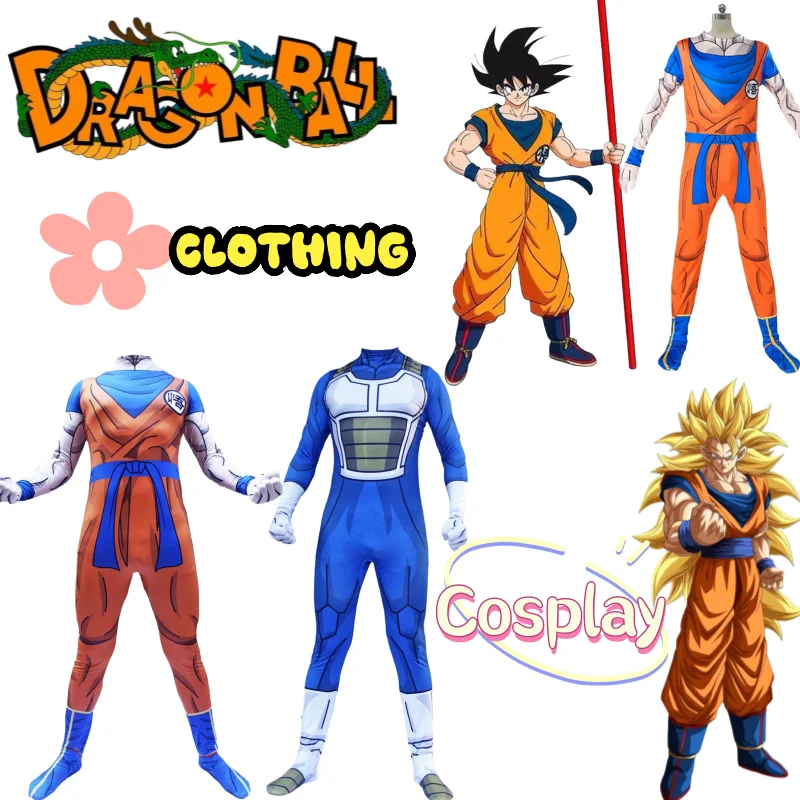 Dragon Ball SON GOKU BULMA-Cosplay creativo de alta calidad, traje de actuación de una pieza, traje de personaje de Anime de dibujos animados