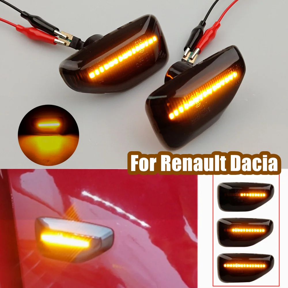 Dynamic Turn Signal Light For Renault Dacia Duster Logan II Sandero Led Side Marker Fender Sequential Indicator Repeater Lamp