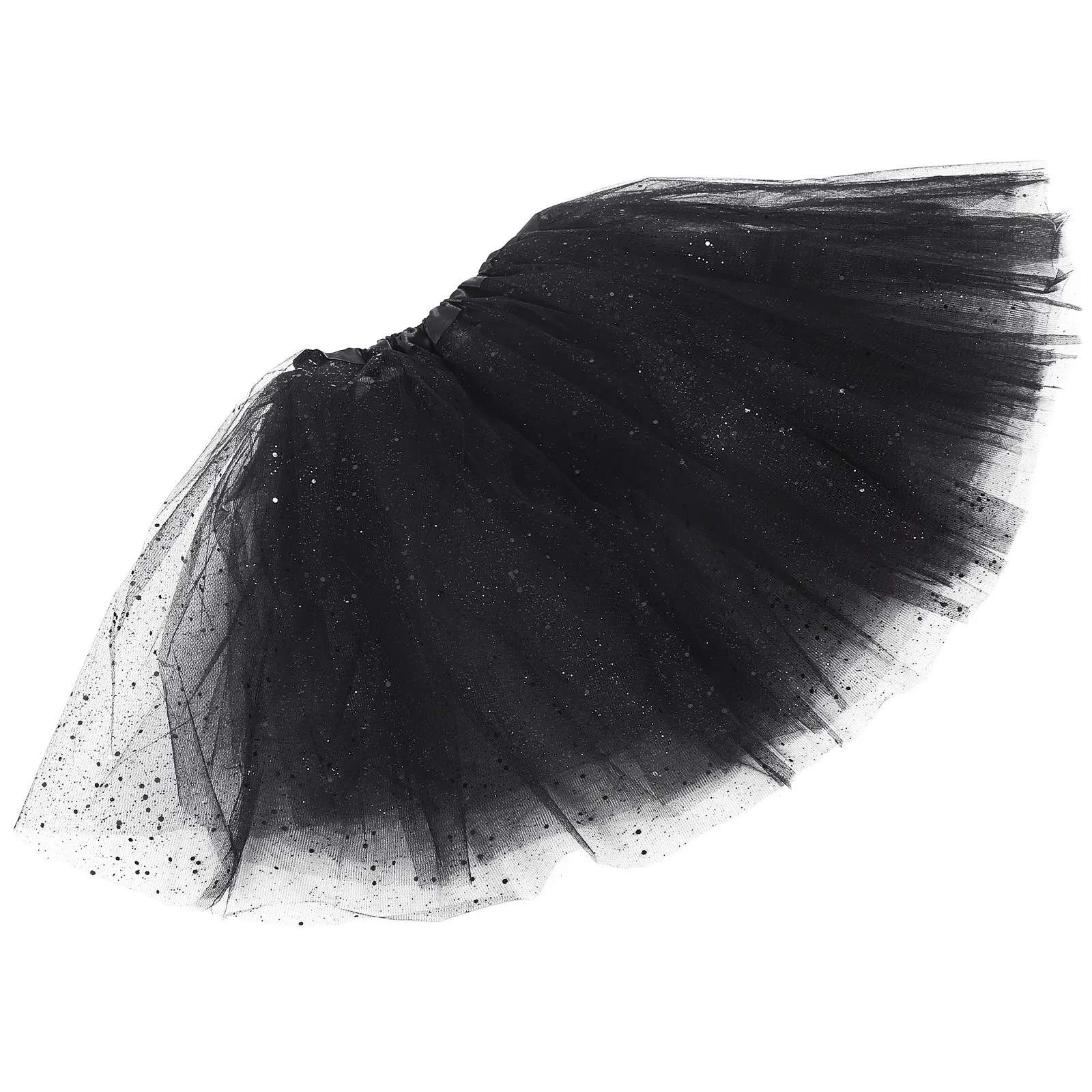 

Легкая юбка-пачка с пайетками для взрослых, тюлевая балетная юбка на резинке для вечеринок, косплея, сценических выступлений, фотосессий