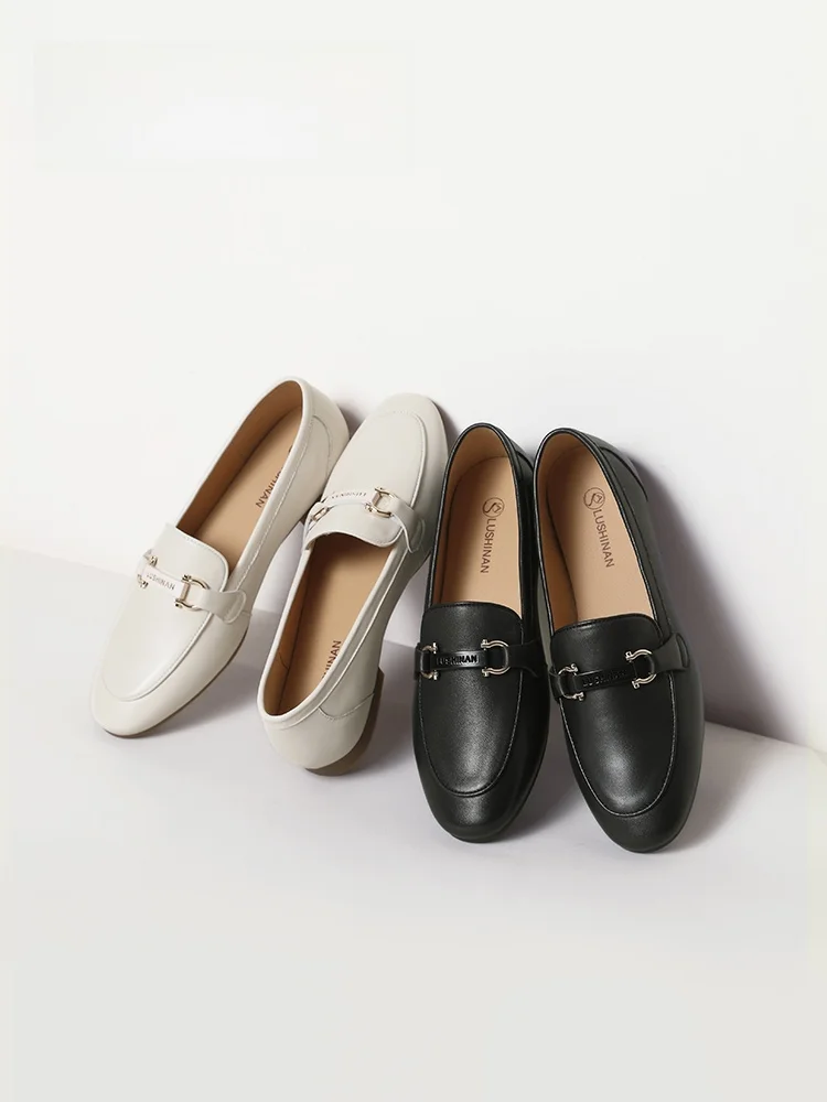 

Женские лоферы без шнуровки Luinanan из натуральной кожи, мягкие боты, удобные Faion Single oes, легко носить, Lazy oes