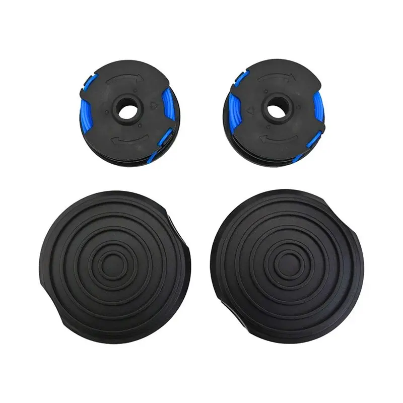 Nylon 4 Spool Set 20115E-B 1Set W/4 Covers For Harbor For Freight/Bauer 20115EB Double-Ply Fishing Tackle Trimmer