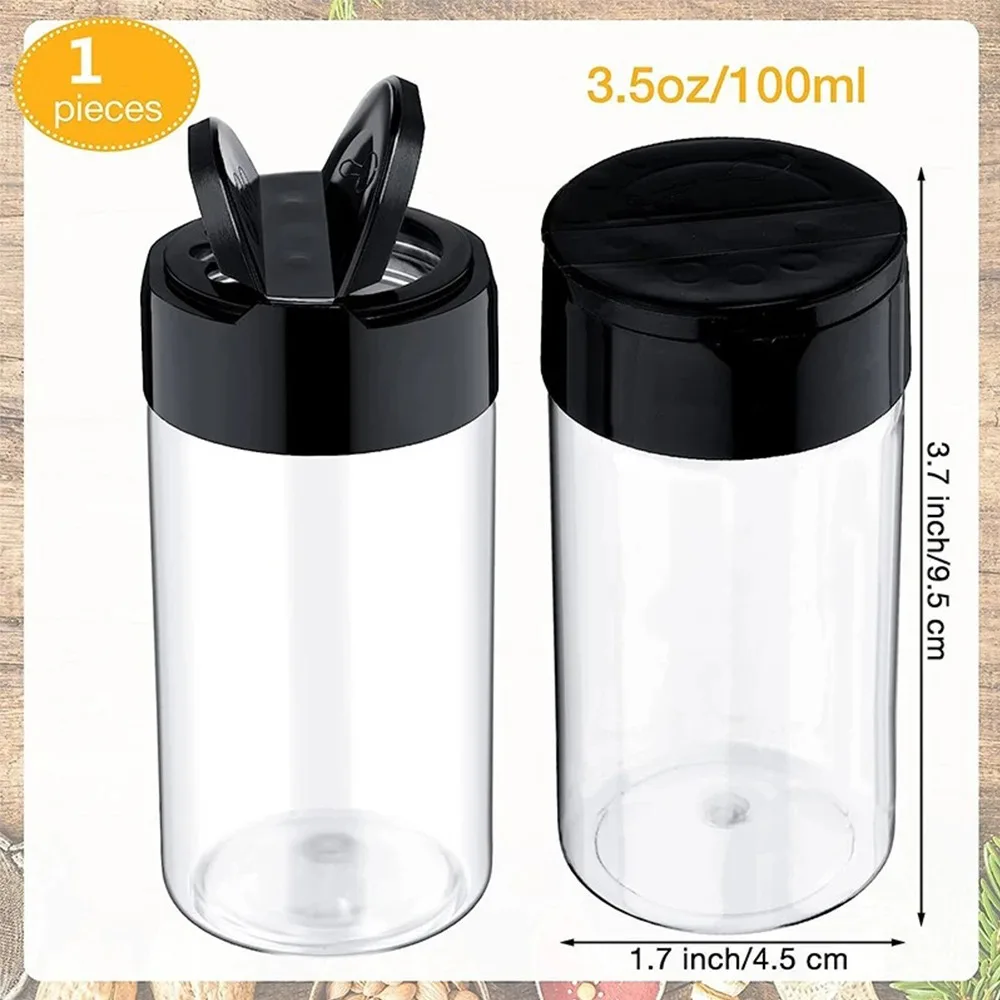 New Portable Condiment Bottle BBQ Plastic Pepper Shakers Salt Camping Seasoning Jar