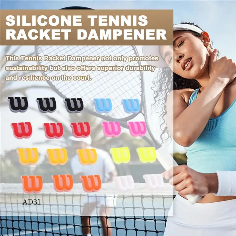 

New-Alphabet Tennis Racket Dampener Environmentally Friendly Silicone Tennis Racket Dampener Tennis Racket DIY Accessories