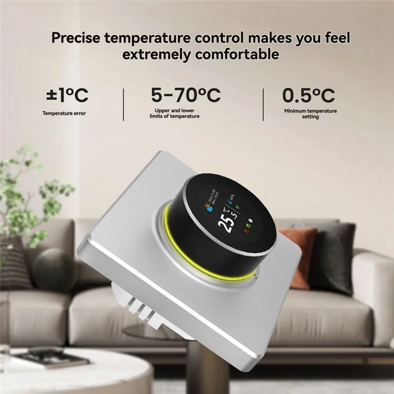 B04C-Tuya Wifi Smart Thermostat Electric Heating Temperature Control Water Boiler Smart Knob Controller