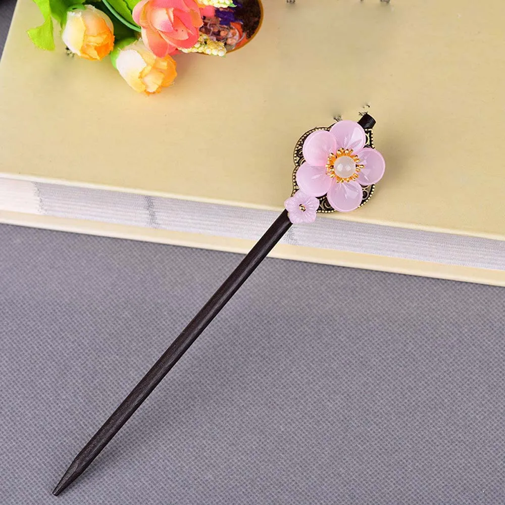 Ancient Wild Chinese Style Female Vintage Girls Wooden Hair Stick Antique Hairpin Han Costume Accessories