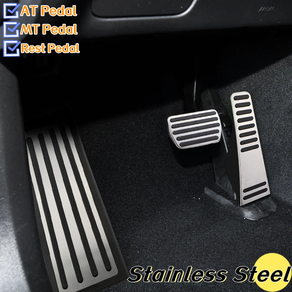 For Volvo XC60 XC90 S90 V90 2018 2019 2020 Stainless Steel Car Accelerator Fuel Pedal Brake Foot Rest Pedals Cover Accessories