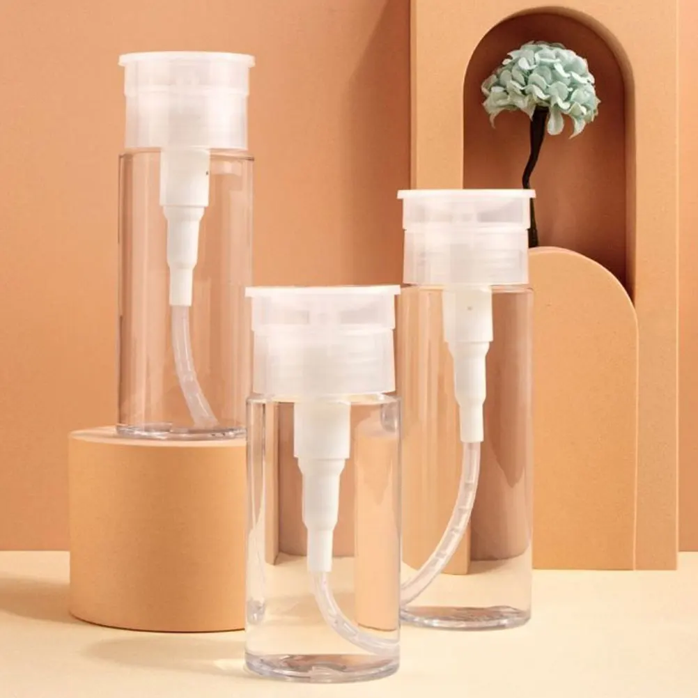 

6 Pcs Bottled Dispenser Cosmetics Remover Nail Polish Bottles Makeup Make-up Travel Toiletry Pump Container