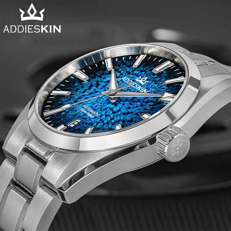 

AddiesKin Men's Watch 316L Stainless Steel Sapphire Glass 10Bar Waterproof K003 BGW9 Super Luminous Mechanical Automatic Watch