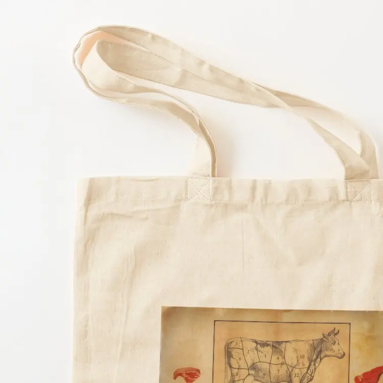 خمر اللحوم الإعلان حمل حقيبة القماش حقيبة اليد حقائب حمل حقيبة قماش للنساء #3