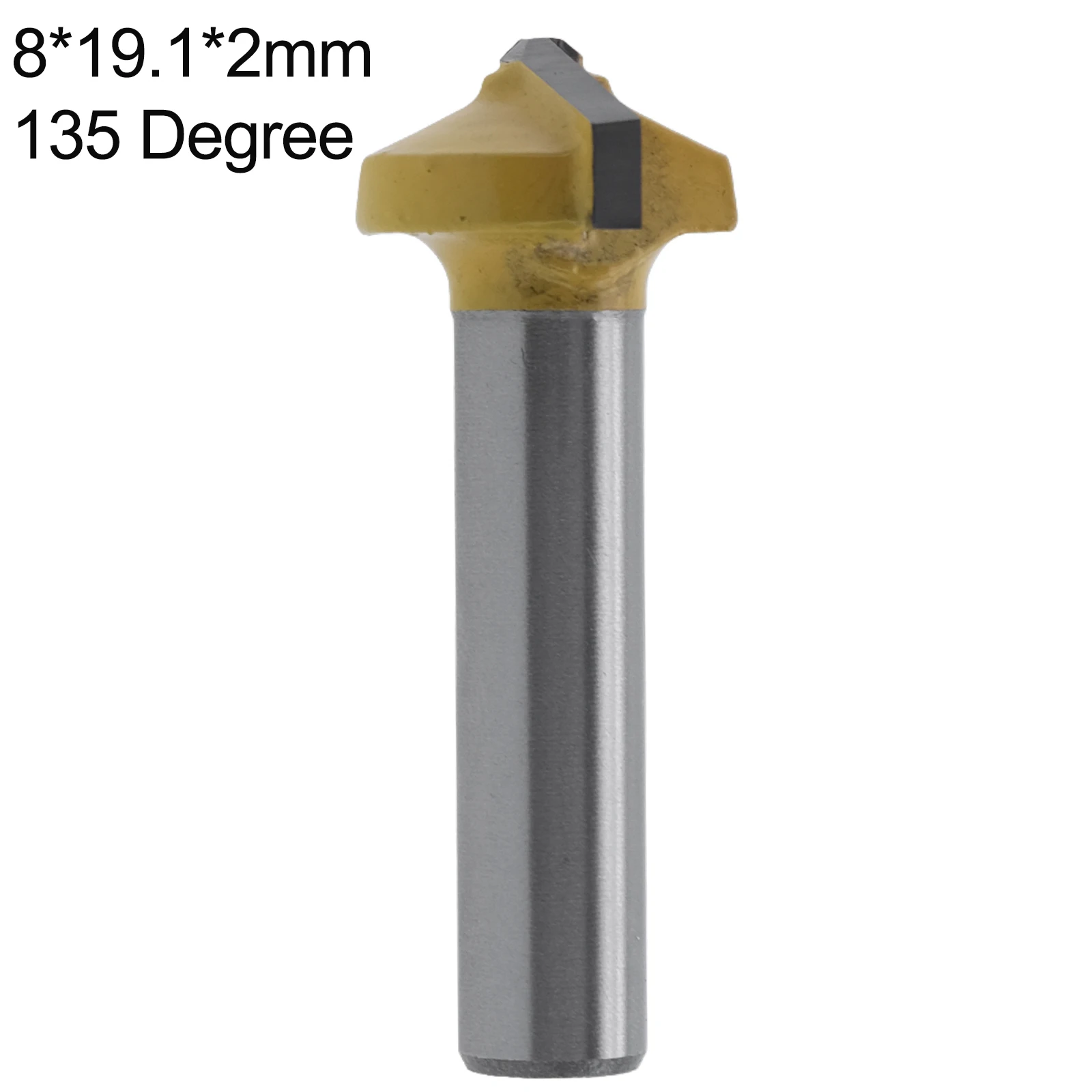 1pc 108/135 Degree V-shaped Flat Head Chamfer Router Bit Woodworking Engraving Milling Cutter 8mm Shank For Acrylic MDF PVC