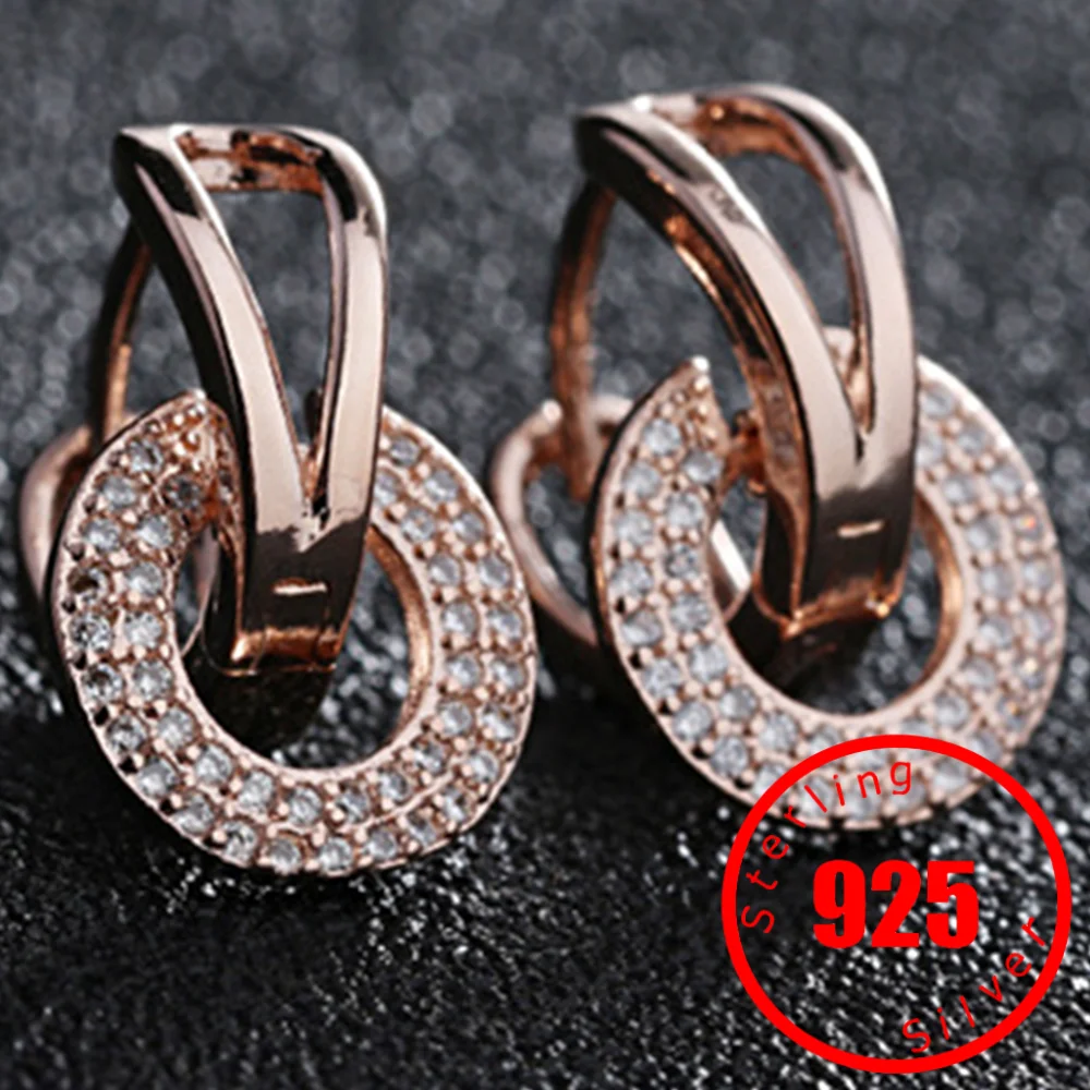 New Arrival Gold Color Earrings for Women Factory Price Hyperbole Design Fashion Trendsetting Stamp 925 Sterling Silver Earrings