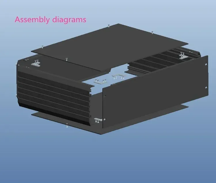 DIY AMP CASE 482*132*250mm 250 deep 19-inch standard 3U chassis instrumentation aluminum chassis amplifier aluminum shell/case