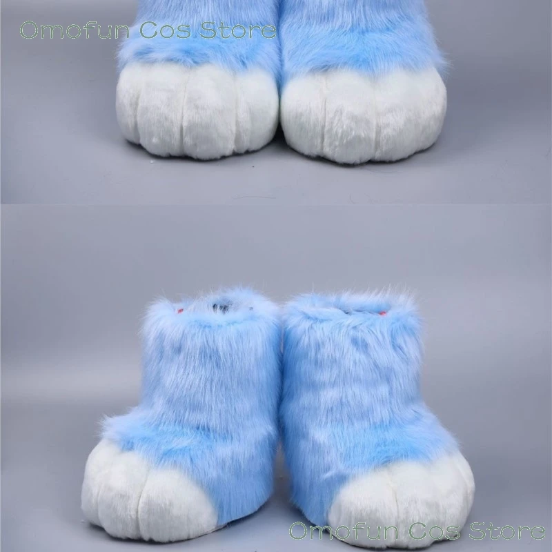 Fursuit Cosplay Zampe Scarpe Accessori Furry Cosplay Bunny Cat Stivali Cute Fluffy Animal Manga Party Cos Indossabile Costume unisex