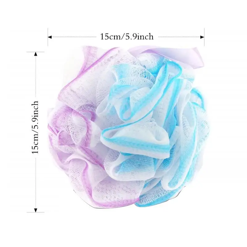 4-Pack Gradient Bath Balls, Soft Unisex Exfoliating Soap, Large 75g Bubble Bath Balls, Perfect for Relaxing Baths