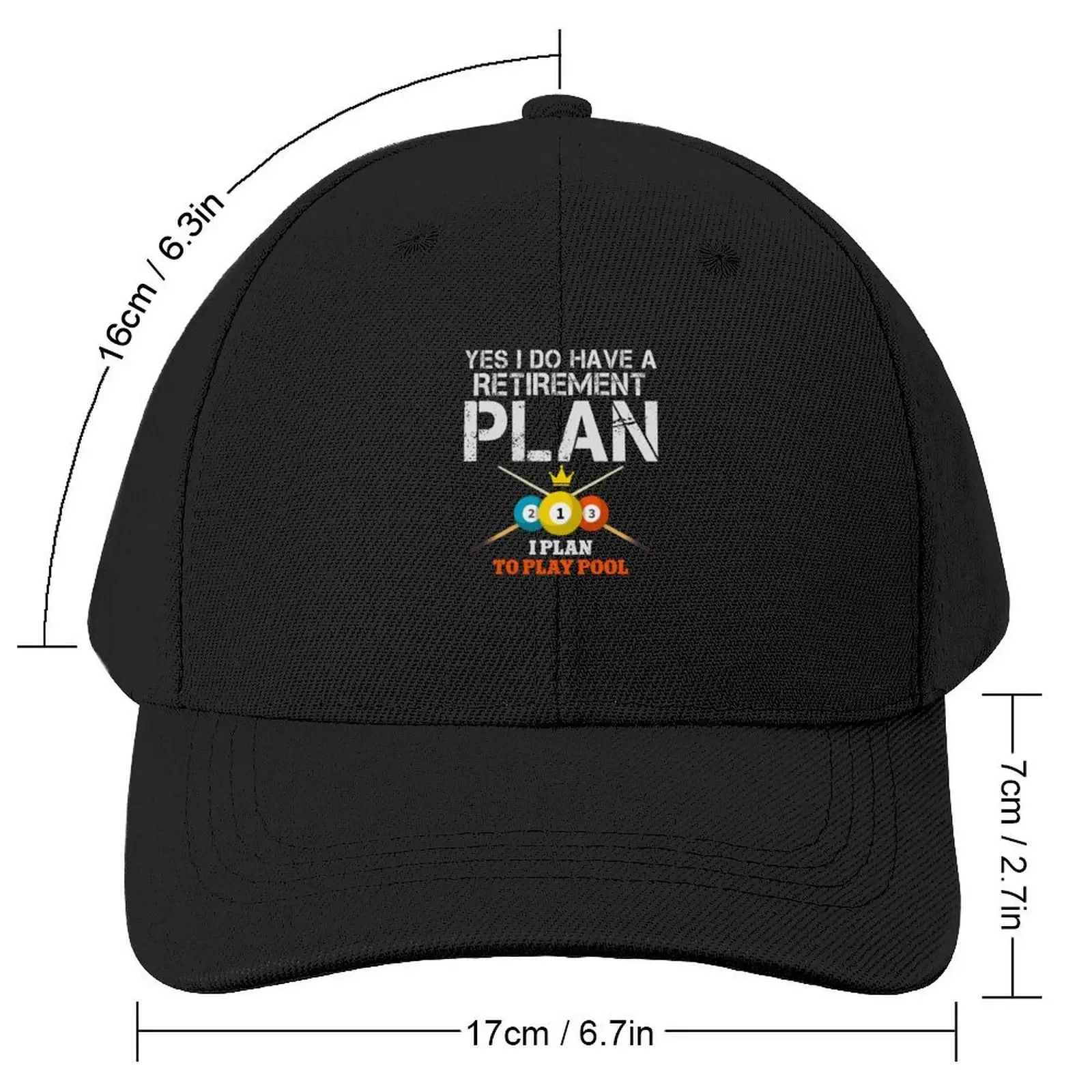 Have Retirement Plan Play Pool Billiards Baseball Cap Streetwear Golf Hat Man Girl'S Hats Men's