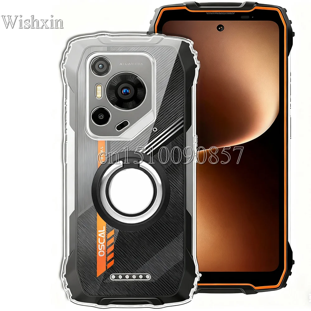 Case For  Oscal Pilot 3 Ring Holder Shockproof Soft TPU Kickstand Cover For Blackview Oscal Pilot3 Couqe Funda