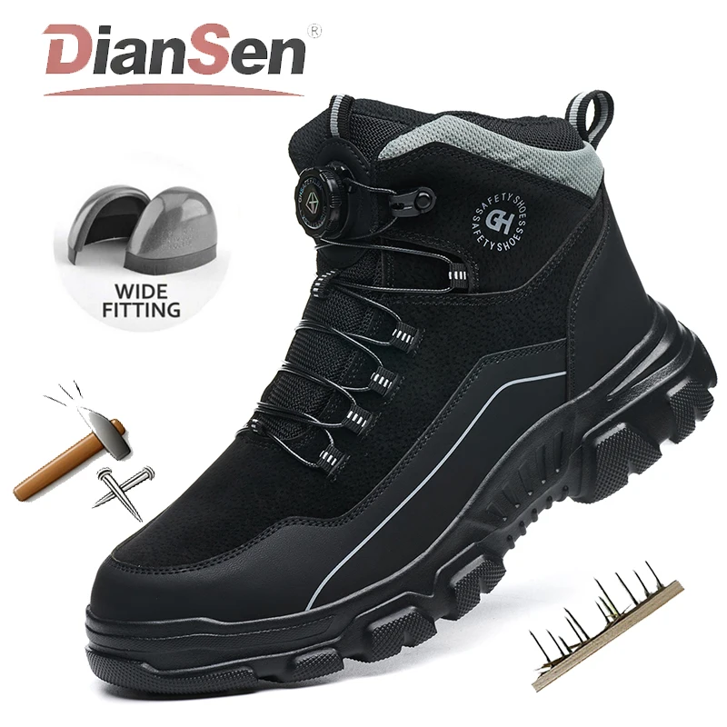 

Мужские рабочие защитные ботинки, обувь со стальным носком, неразрушимые противоударные кроссовки, походные ботинки, защитные ботинки, промышленная обувь