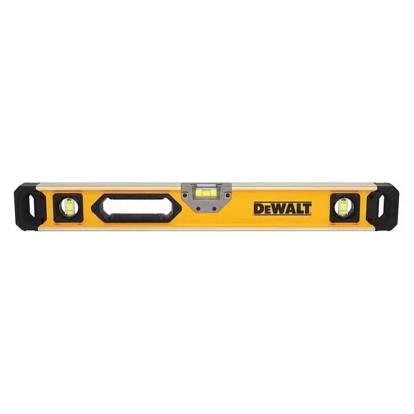 Box Beam Level, Aluminum, 24 in., Yellow