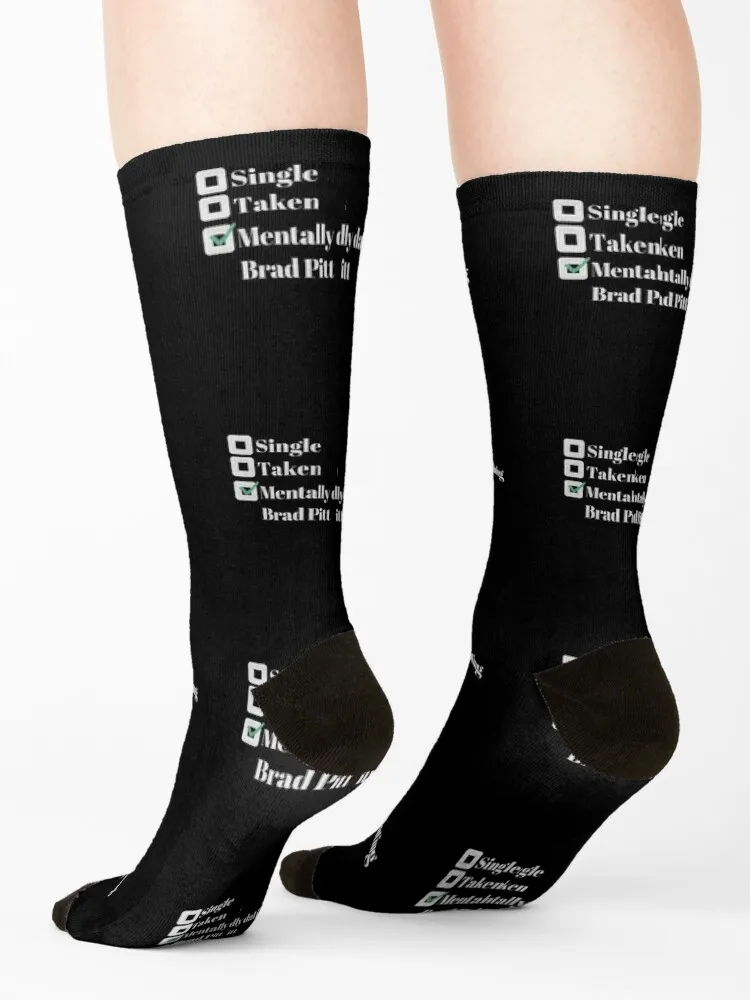 Mentally dating Brad Pitt Socks kids Run set football Socks Men's Women's