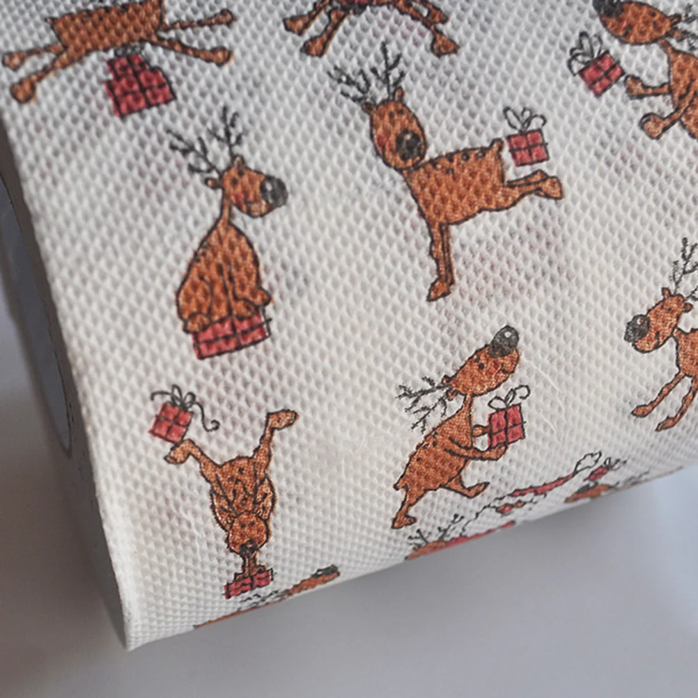 Printed Toilet Papers Funny Elk Paper Roll of Christmas Theme Paper Tissue Roll novelty toilet paper paper rolls