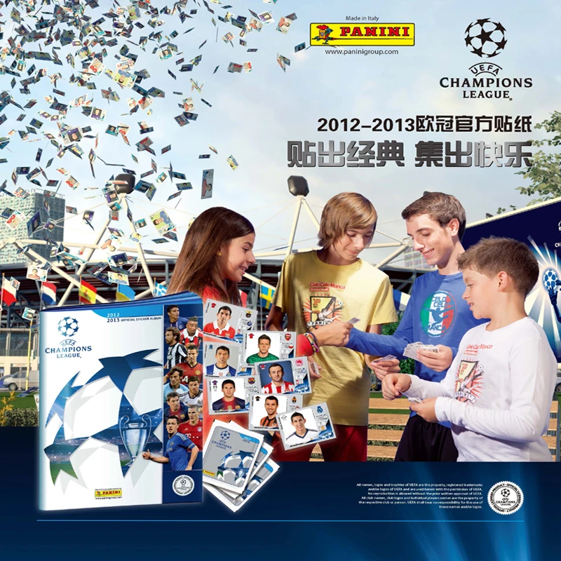 2012-13 Panini UEFA Champion League Stickers Display Box Sealed 50 Packets