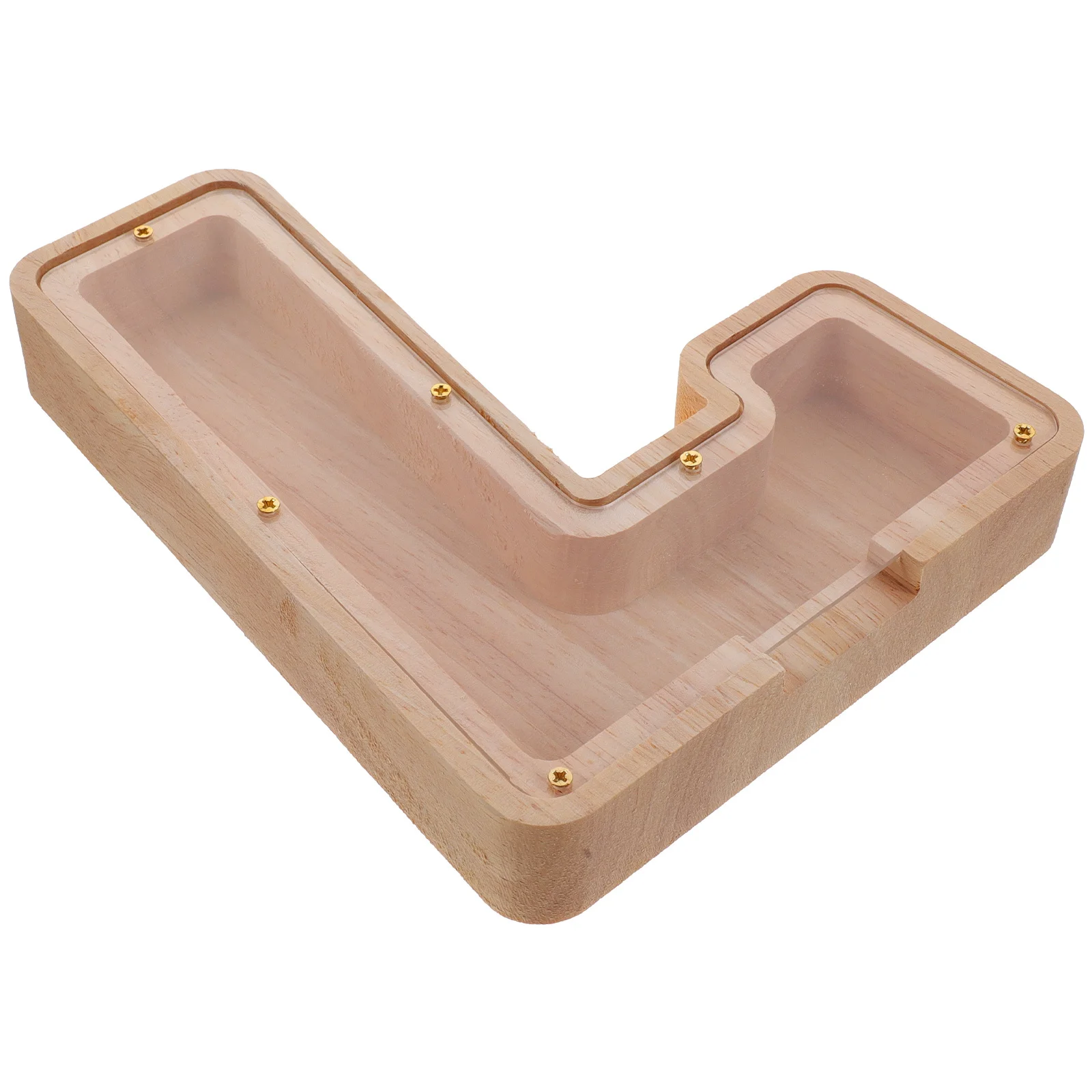 STOBOK Transparant Spaarpot voor Kinderen Leuke Bank Onbreekbaar Desktop Spaarpot Brief Decor Houten Kind Spaarpot