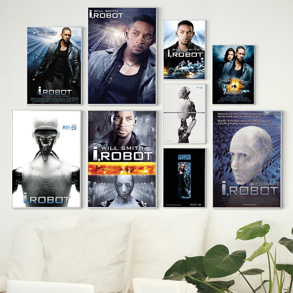 I Robot Science Fiction Action Film Art Print Poster Modern Wall Stickers Movie Canvas Painting Decor