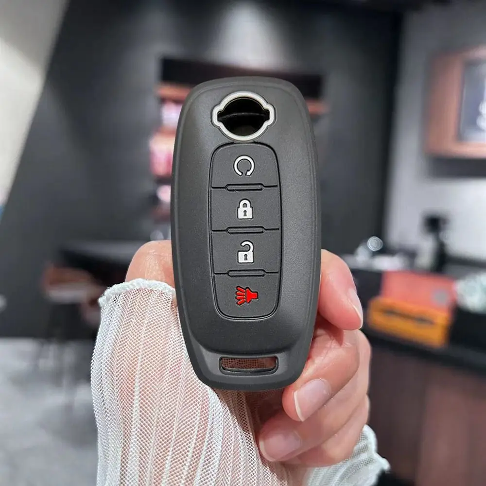 Silicone Car Key Case Car Keychain Full Cover Key Case Cover Key Protector for Nissan/X-Trail T33/Qashqai J12/Teana 2022 2023