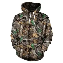 2024 Spring And Autumn Maple Leaves Camouflage 3D Hoodies Men Women Outdoor Fishing Camping Hunting Clothing Unisex Hooded Coats