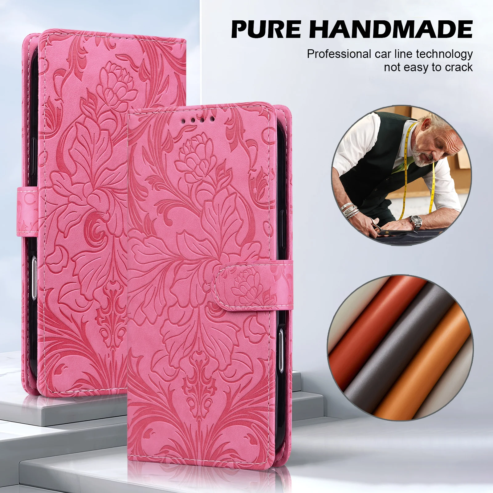 Magnetische Flip Leder Brieftasche Fall Für Samsung Galaxy A51 A52 A52s A53 A54 A55 A56 A70 A70s A71 A72 A73 A01 A02s A10 A11 4G/5G – Detail 4