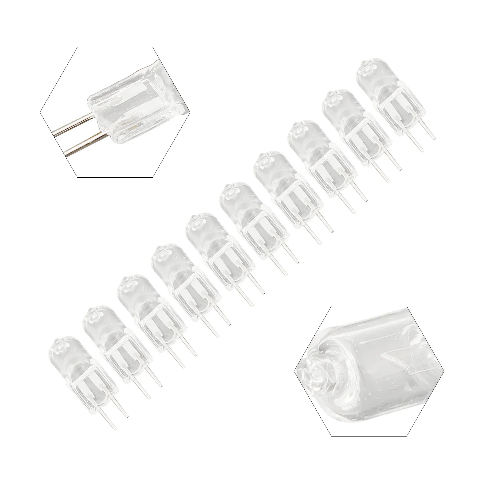 10pcs G4 12V 5W/10W/20W/30W/50W  Light Globe 2 Pin Light Bulb Replacement Halogen Lamp 2 Pin Light Bulb