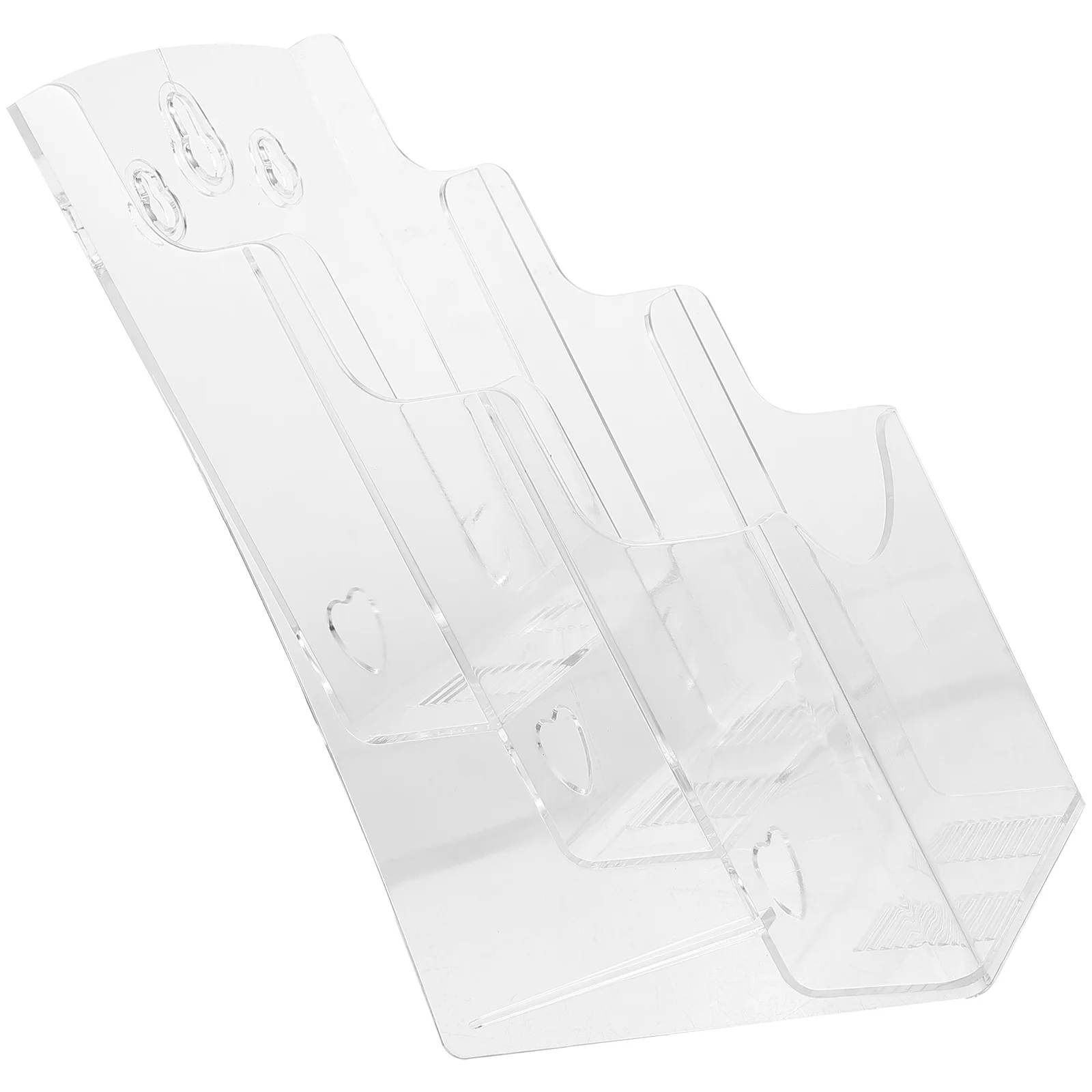 Leaflet Greeting Card Folding Rack Bookmarks Desktop Organizer Wall Mounted File Holder Acrylic