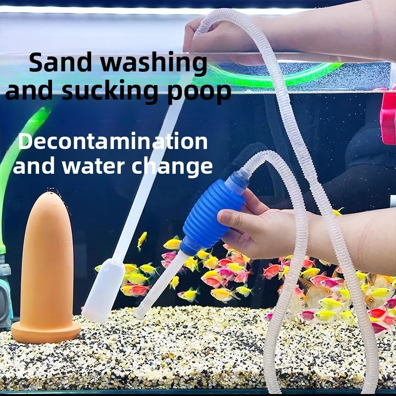 Semi-automatic Aquarium Clean Vacuum Water Change Changer Gravel Aquarium Simple Fish Tank Vacuum Siphon Pump Cleaner