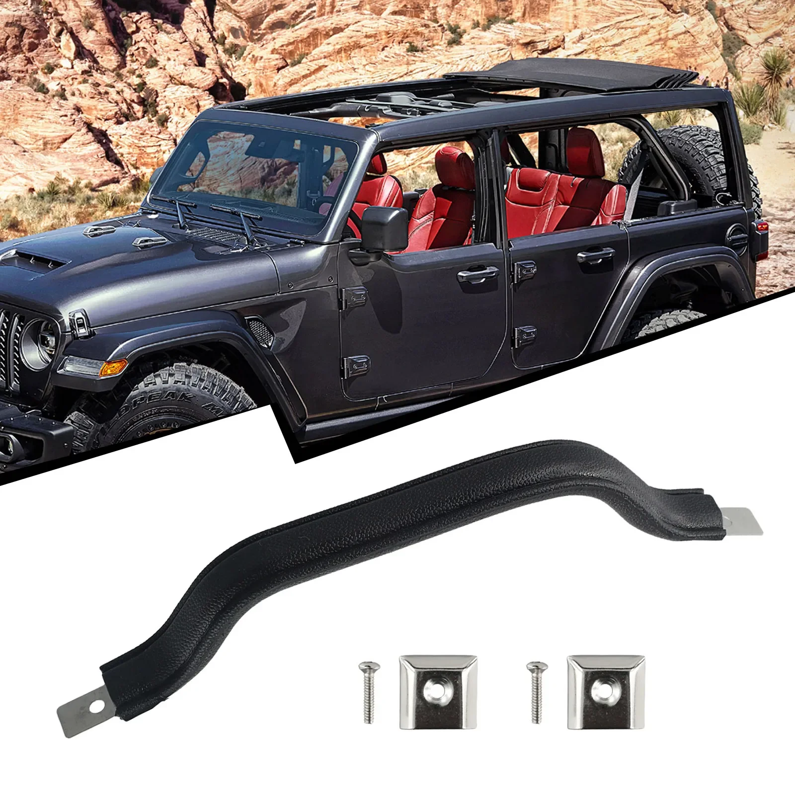 Fügen Sie Stil und Funktionalität mit dem Innentürgriff-Zuggurt für Jeep CJ5 CJ7 CJ8 und Wrangler YJ hinzu 55009801 K