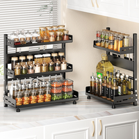 [EU Stock] Kitchen Shelves Kitchen Storage Rack Jar Organization Cupboard Seasoning Storage Rack Kitchen Accessories