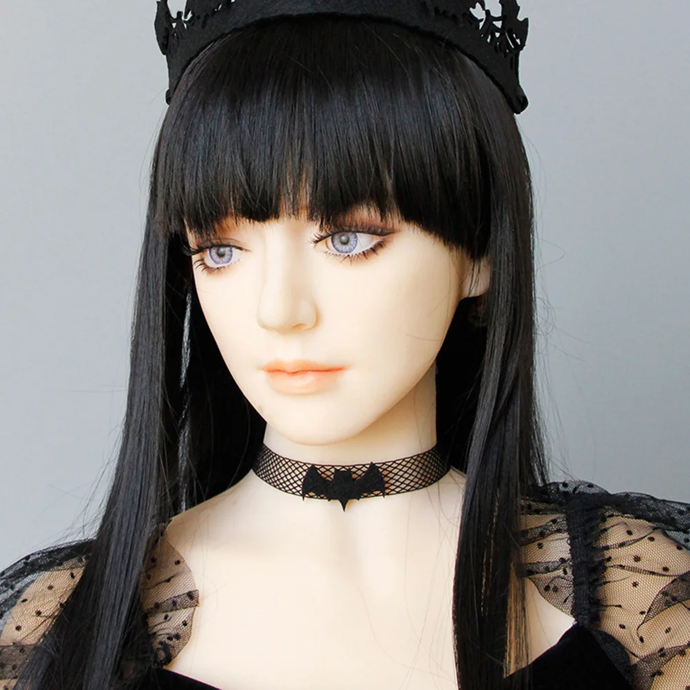 

1pc Halloween Bat Necklace Black Plain Design For Festival Party Unique Decoration Premium Neck Chain Accessory